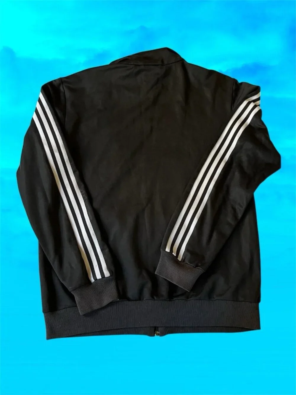 ADIDAS Originals Beckenbauer Track Jacket Black White Size Medium Preowned